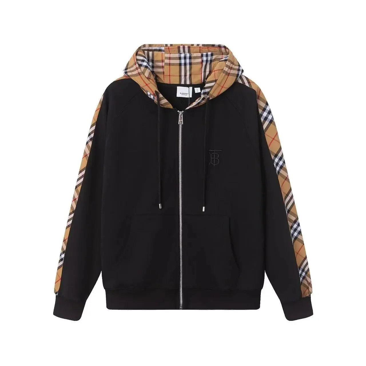 Burberry Hoodies & Sweatshirts Check-lined zip-up hoodie — Zip-up hoodie -8