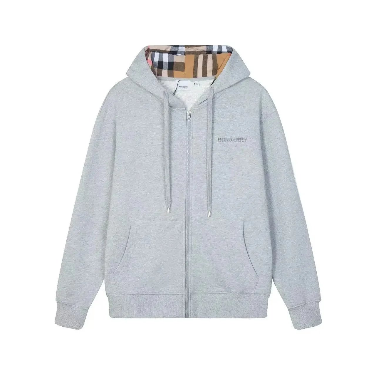 Burberry Hoodies & Sweatshirts Check-lined zip-up hoodie — Zip-up hoodie -16
