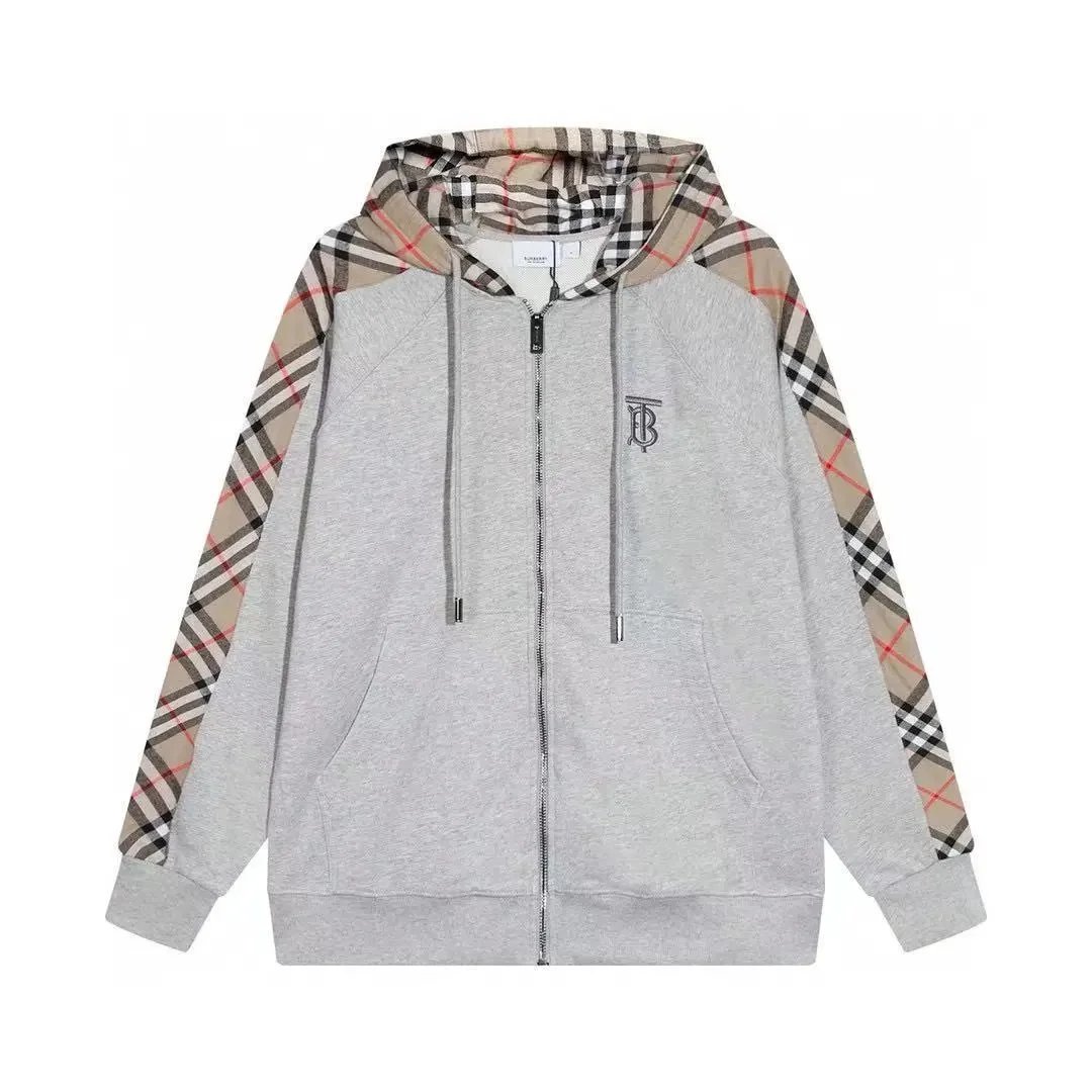 Burberry Hoodies & Sweatshirts Check-lined zip-up hoodie — Zip-up hoodie -6