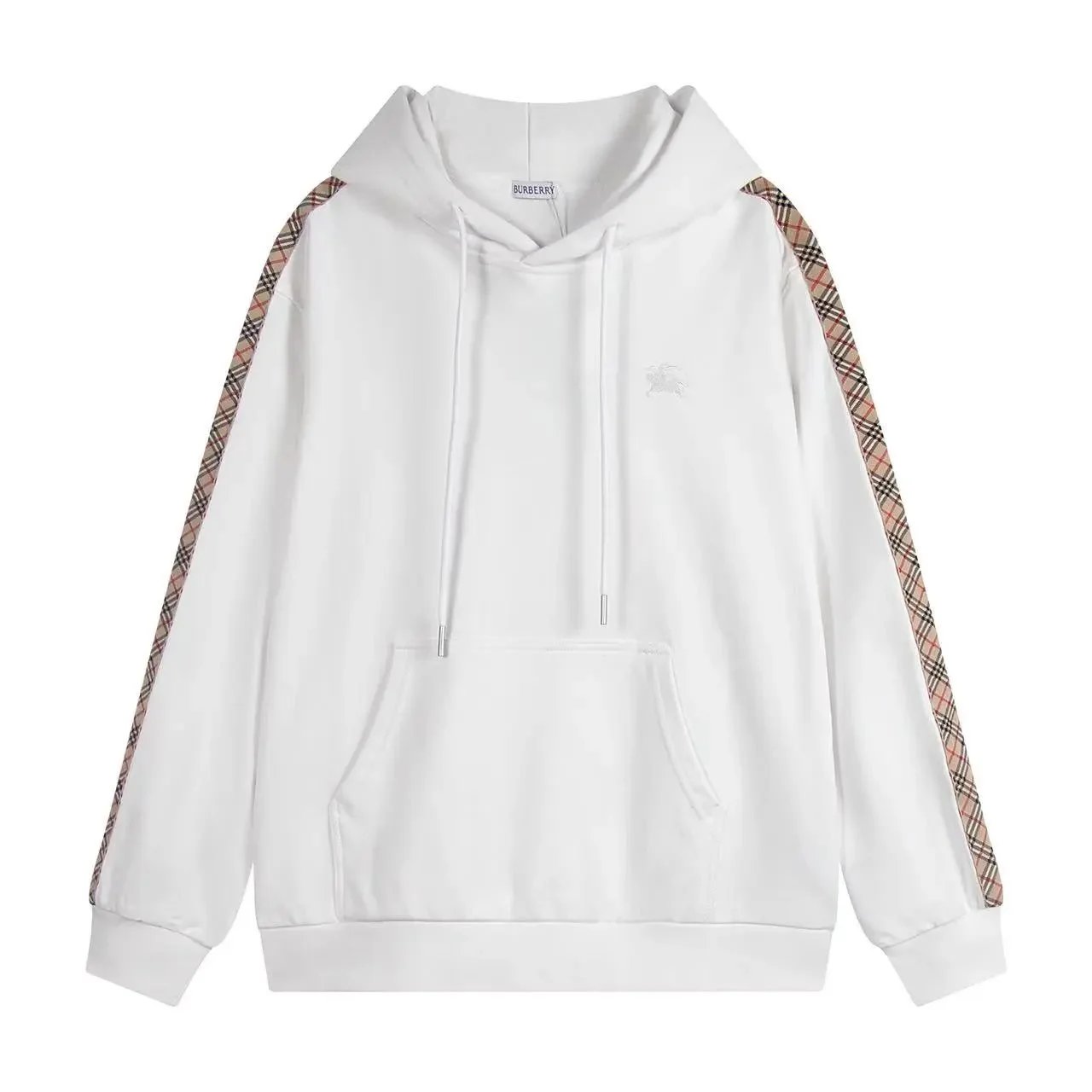 Burberry Hoodies & Sweatshirts Check-lined zip-up hoodie — Hoodie -5