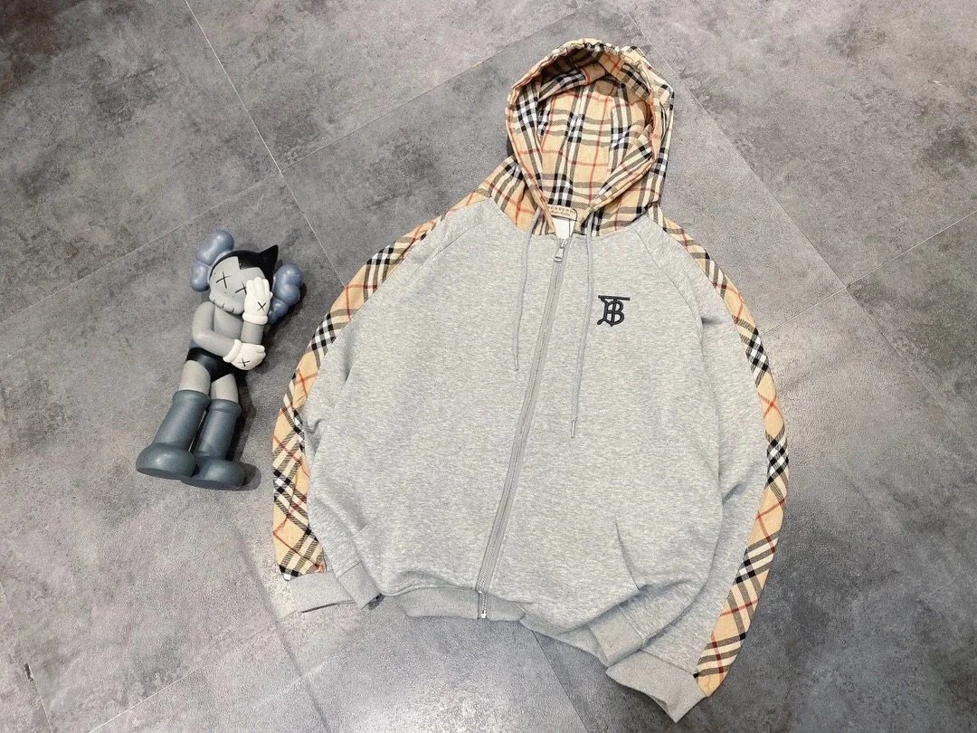 Burberry Hoodies & Sweatshirts Check-lined zip-up hoodie image 3