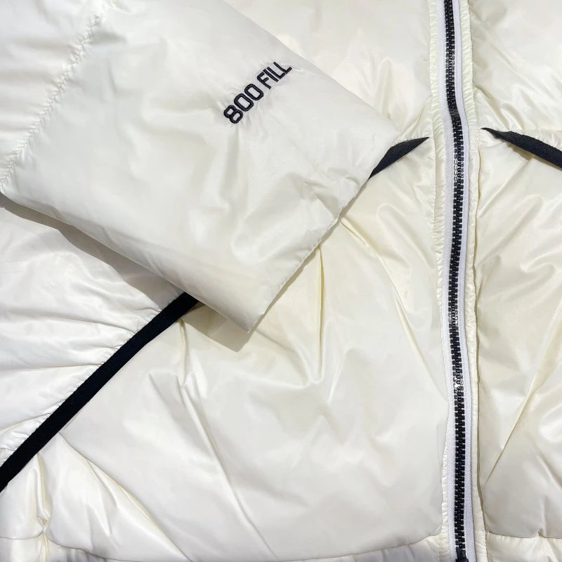 Stüssy x Moclose Puffer Jacket Off-White with Lime Green Lining Down-Jacket - 28