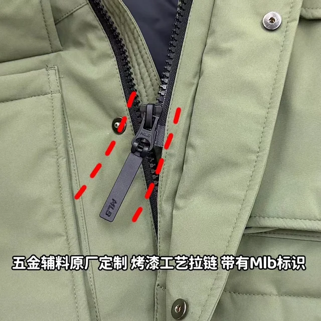 New York Yankees Down Jackets Fur-Trim Hooded Utility Jacket product detail image 17