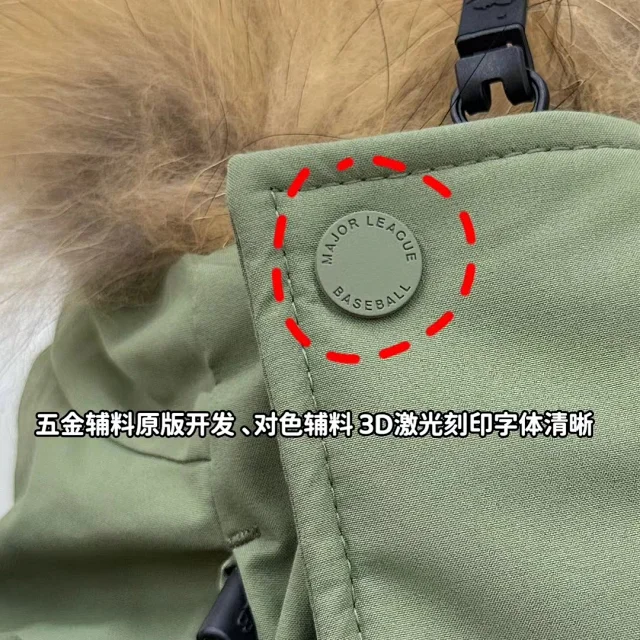 New York Yankees Down Jackets Fur-Trim Hooded Utility Jacket product detail image 15