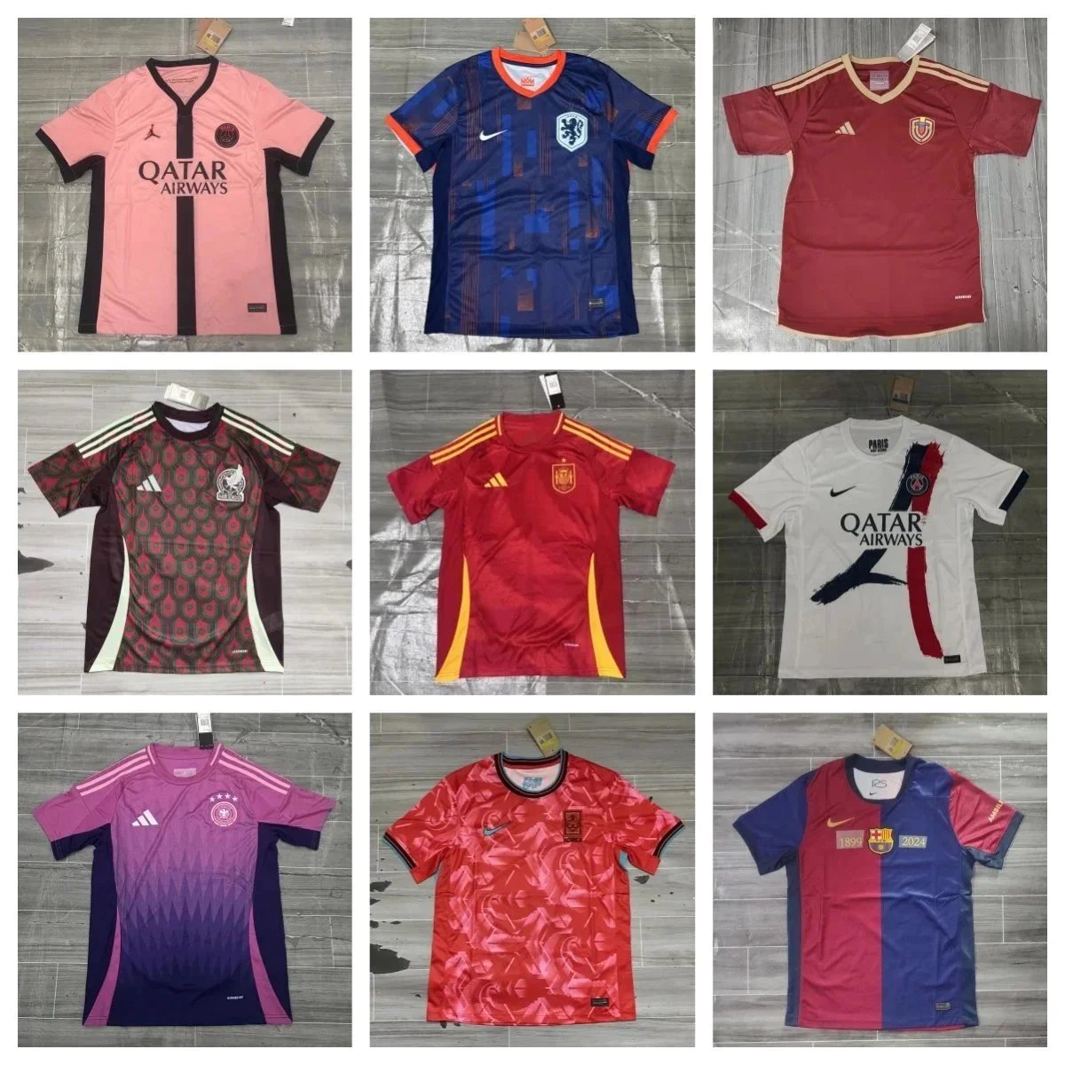 PSG 2023-24 Third Jersey Pink Black Qatar Airways - 201745
