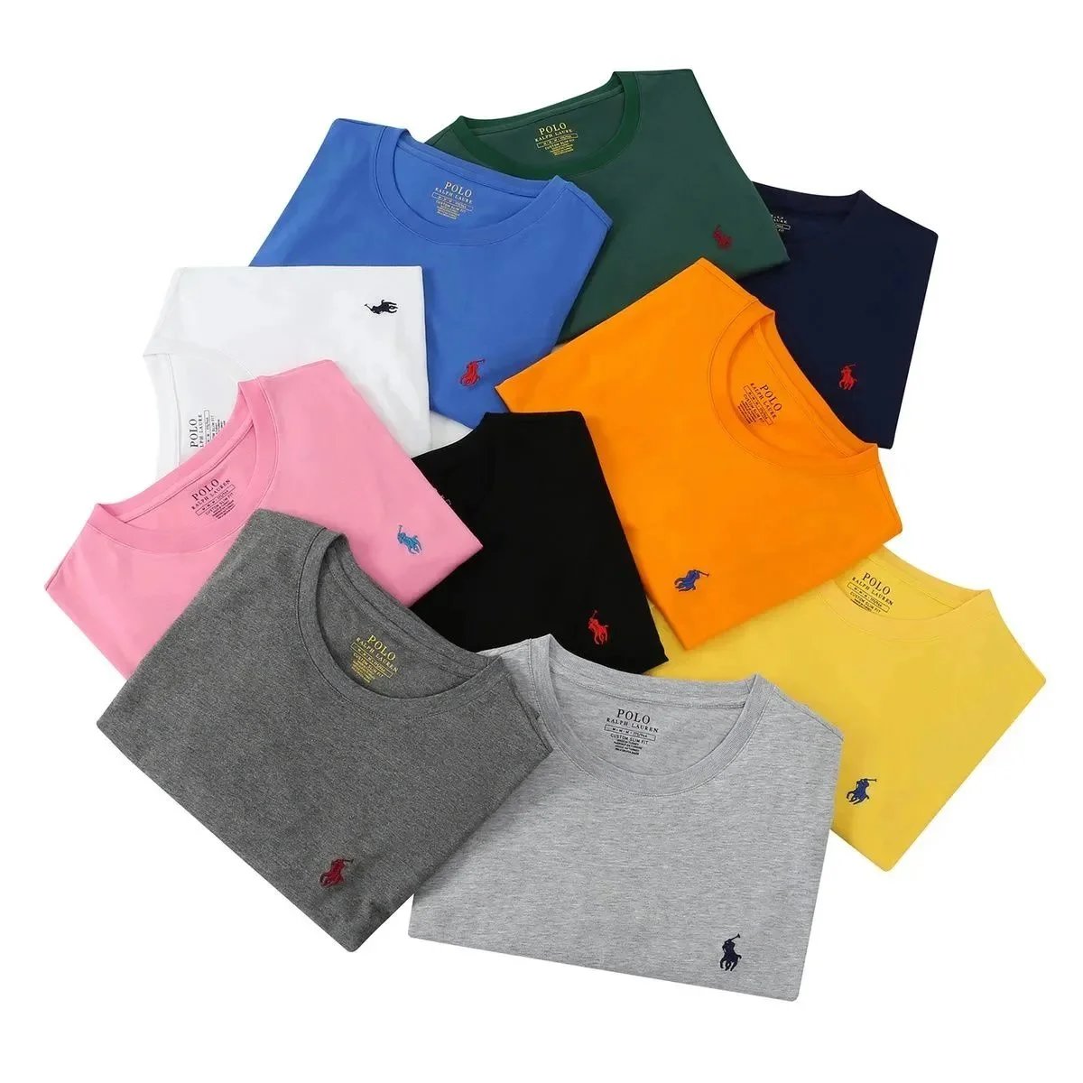 Polo Ralph Lauren Classic Cotton T-Shirt with Embroidered Pony Logo