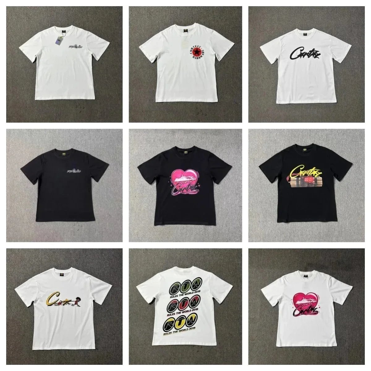 Corteiz RTW Rules the World 2018 Graphic T-Shirt White - 199083