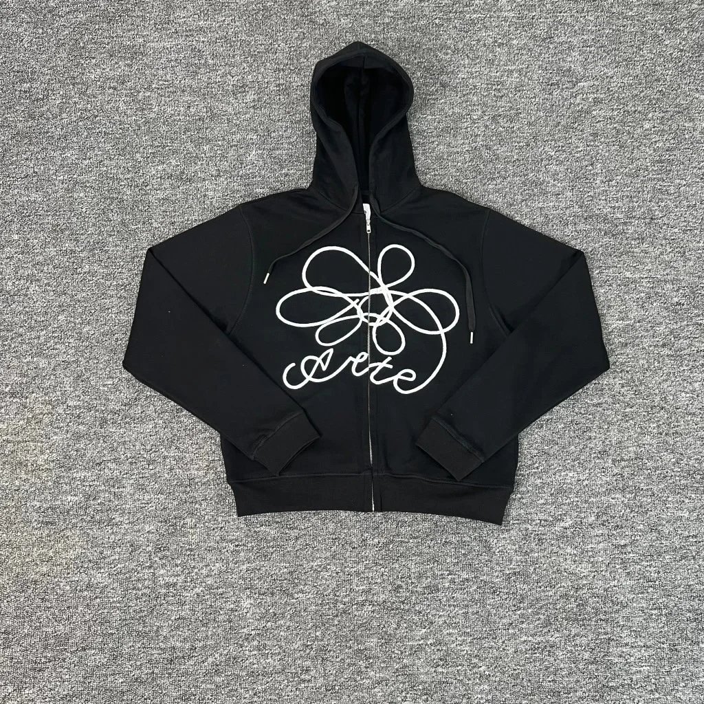 JS.Arteflowerzipup刺绣花朵印花拉链卫衣美式街头流行潮:findsindex.com - 199584