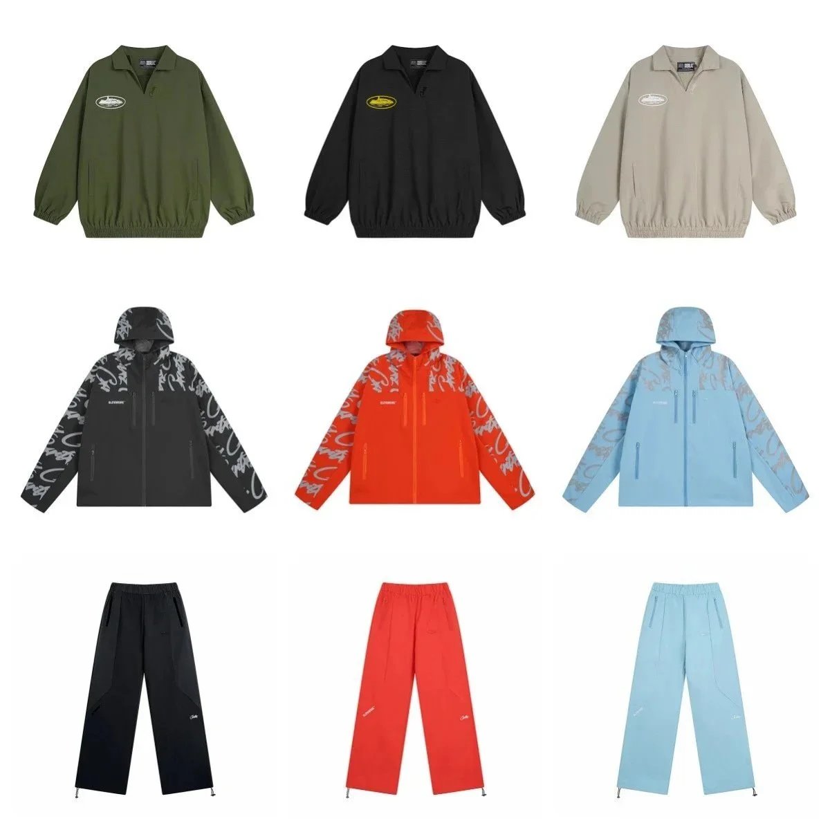 Supreme Windbreaker Jacket with Graphic Print - Black/Gray Pattern