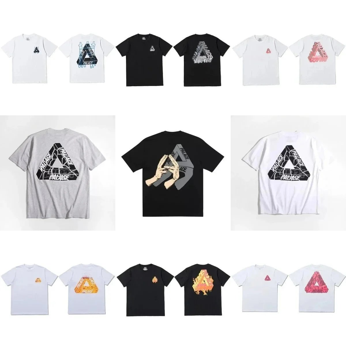 Palace Tri-Force Distorted Logo T-Shirt Black - 131531
