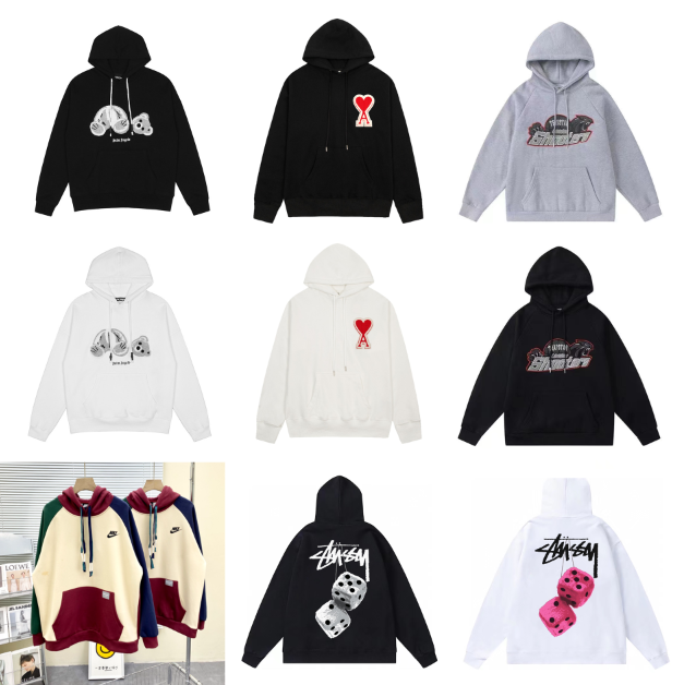 Stussy Dice Graphic Hoodie - Black with White Dice Print - 197912