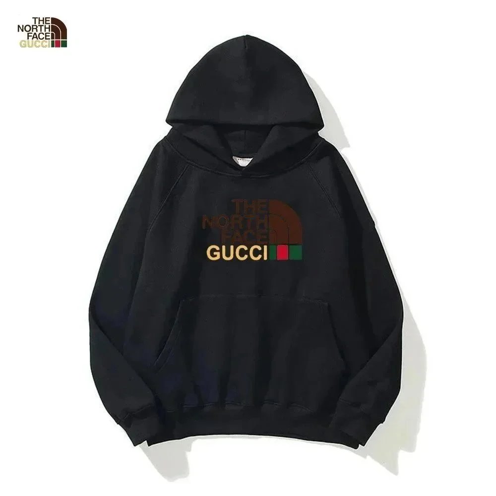 The North Face x Gucci Black Hoodie with Logo Patch - 197275
