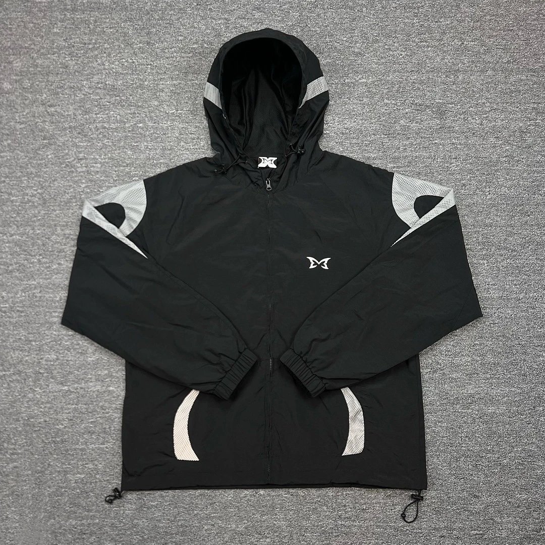 Dx Black Hooded Sport Jacket
