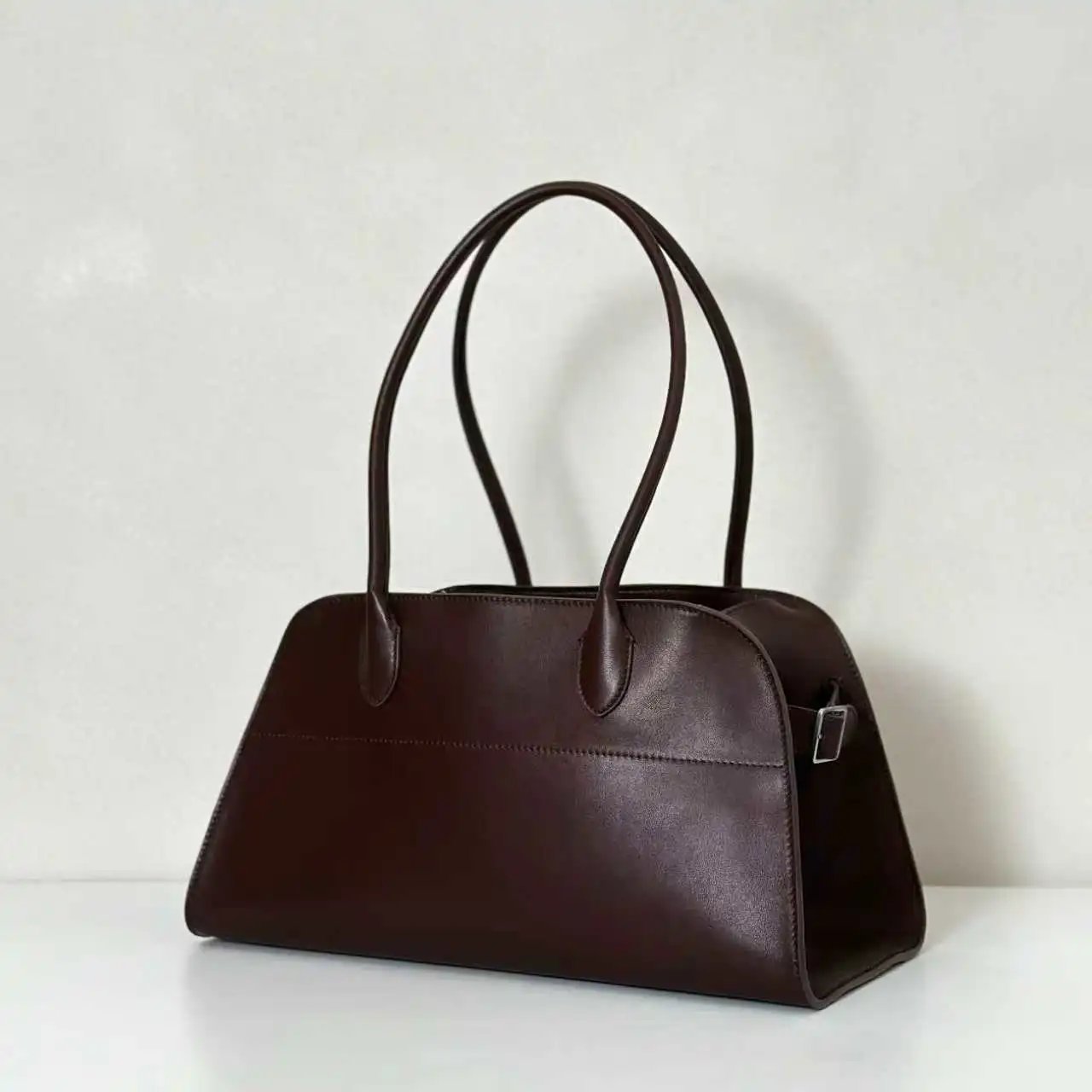 Leather Tote Bag Brown Classic Handbag
