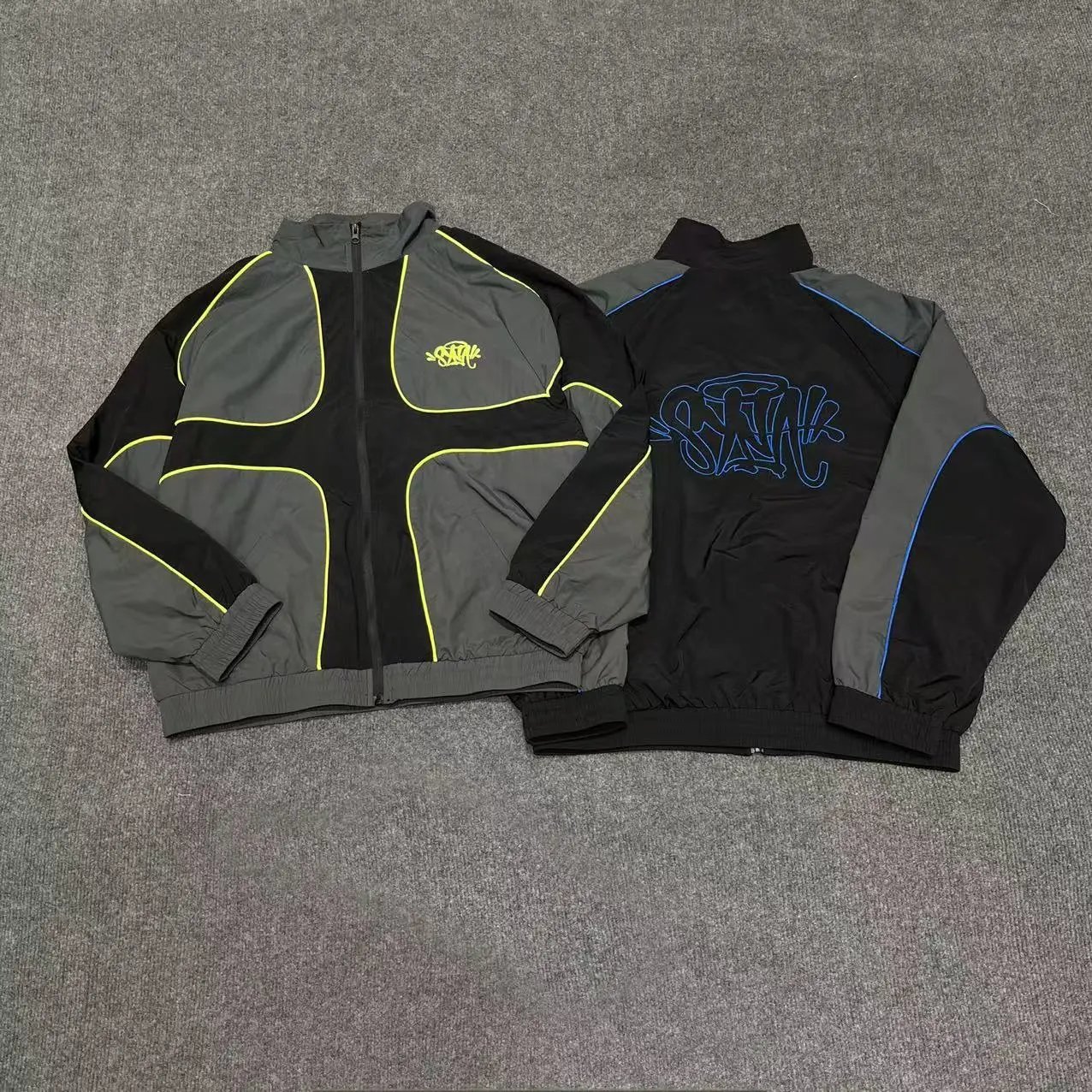 Stnk Track Jacket Black Grey Sporty