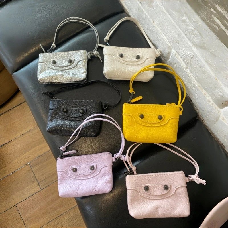 Mini Leather Crossbody Bag Multicolor Cute Style