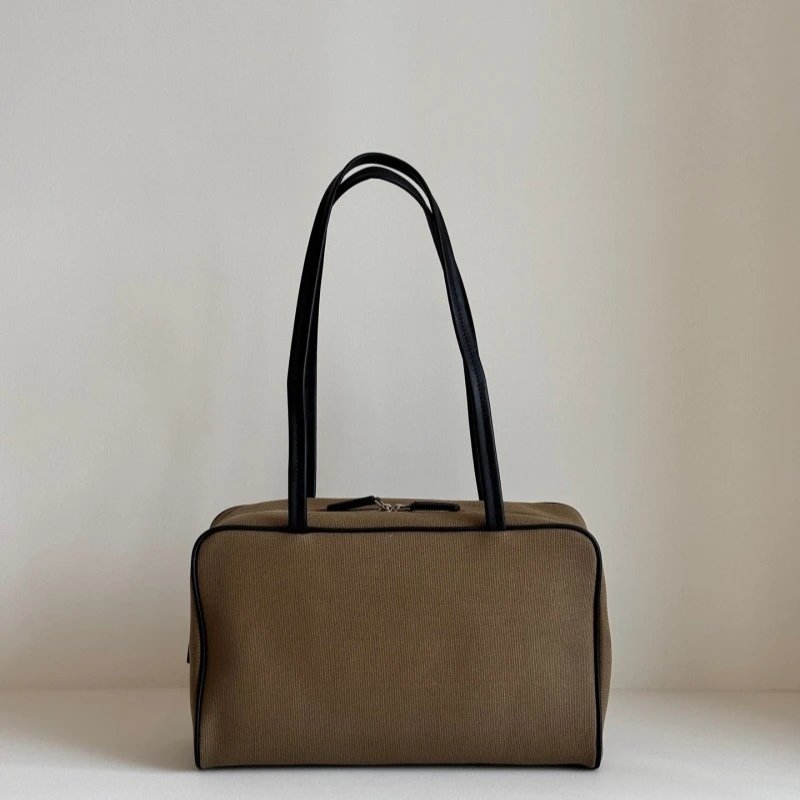 Canvas Travel Duffel Bag Brown Classic Style