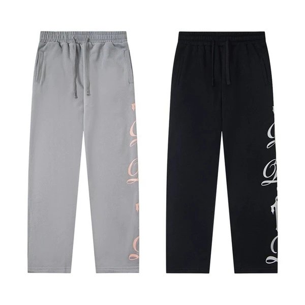 Unisex Track Trousers Grey And Black Casual Sweatpants