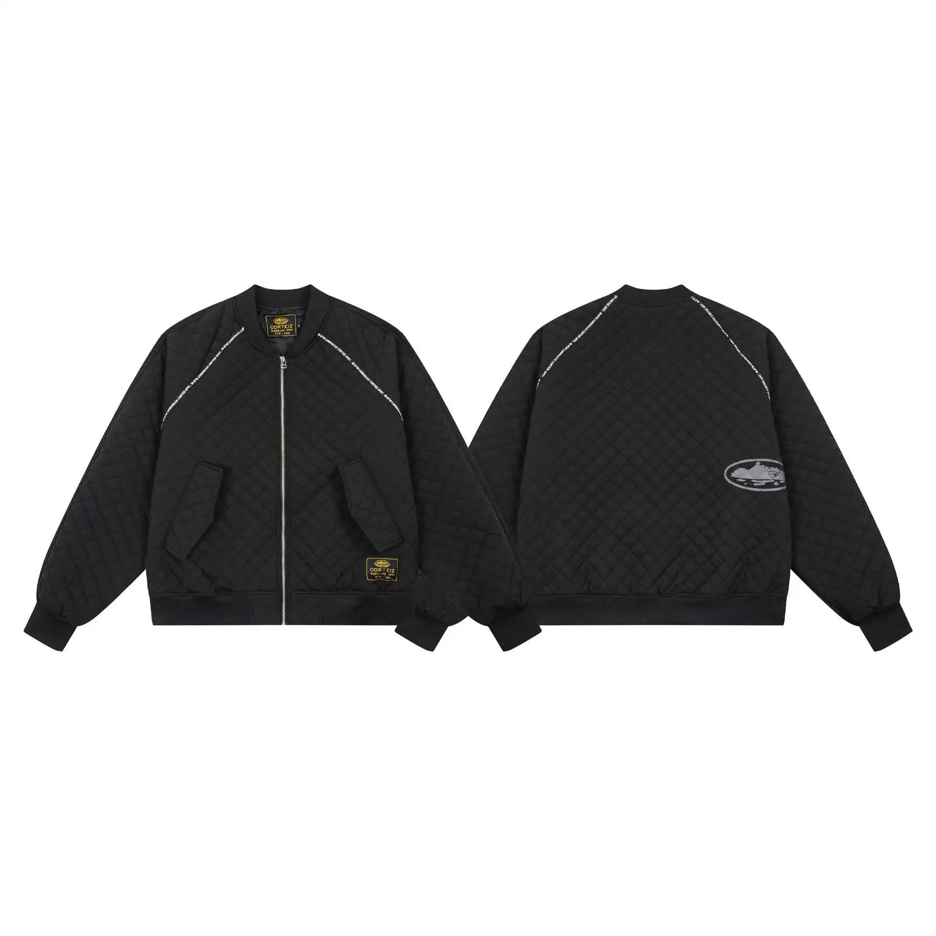 Schutz Quilted Black Bomber Jacket