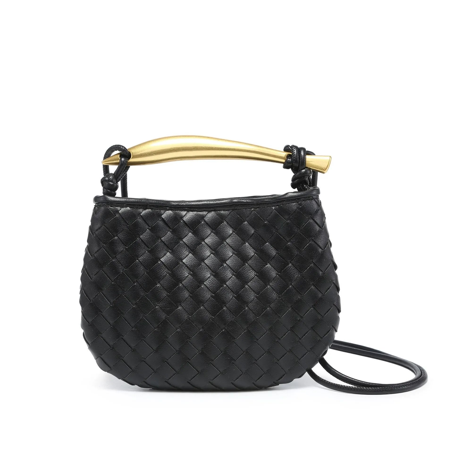 Bottega Veneta Intrecciato Black Woven Leather Handbag