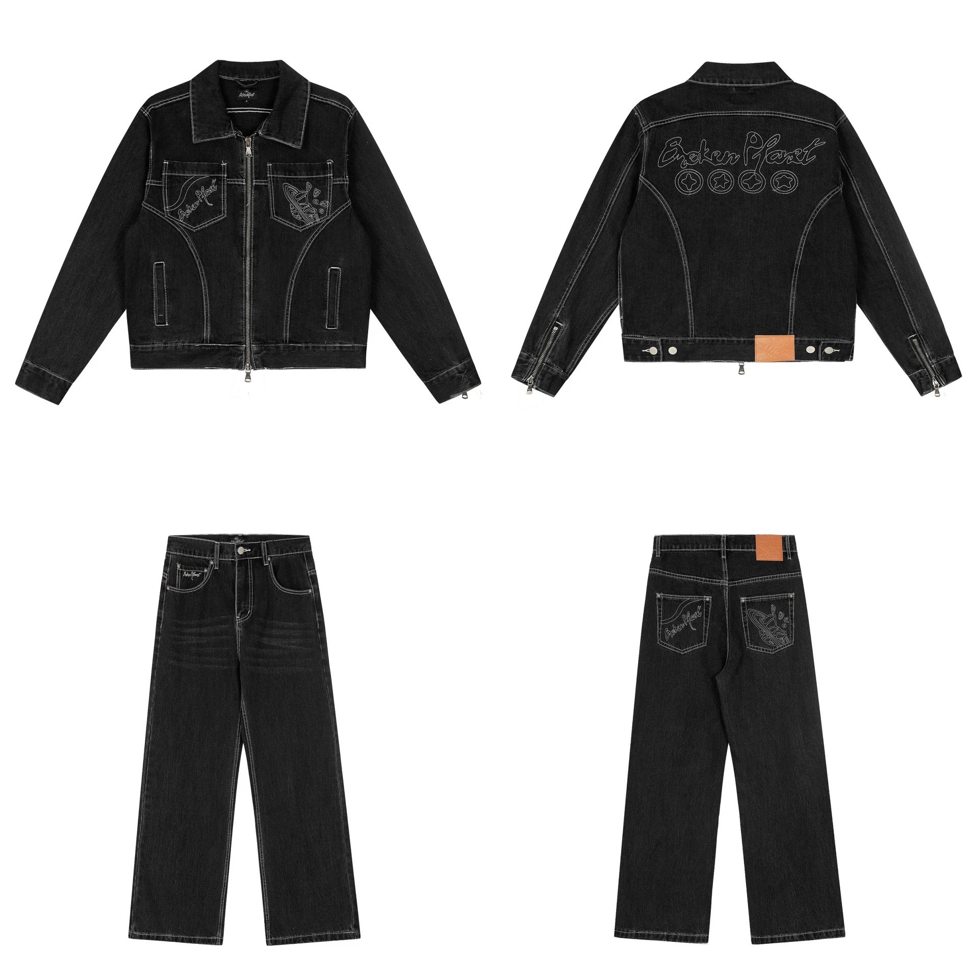 Broken Planet Denim Jacket Black Casual Style