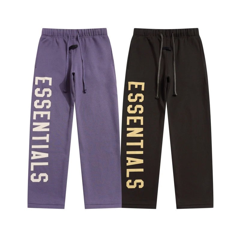 Essentials Sweatpants Purple And Black Casual Trousers