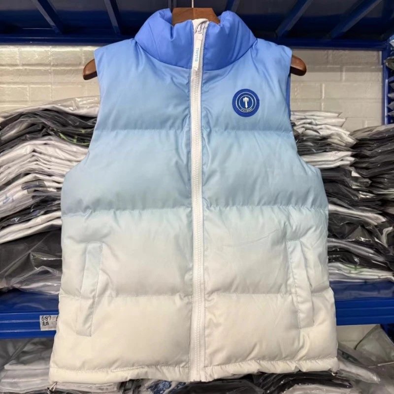 Tentree Gradient Blue White Puffer Vest