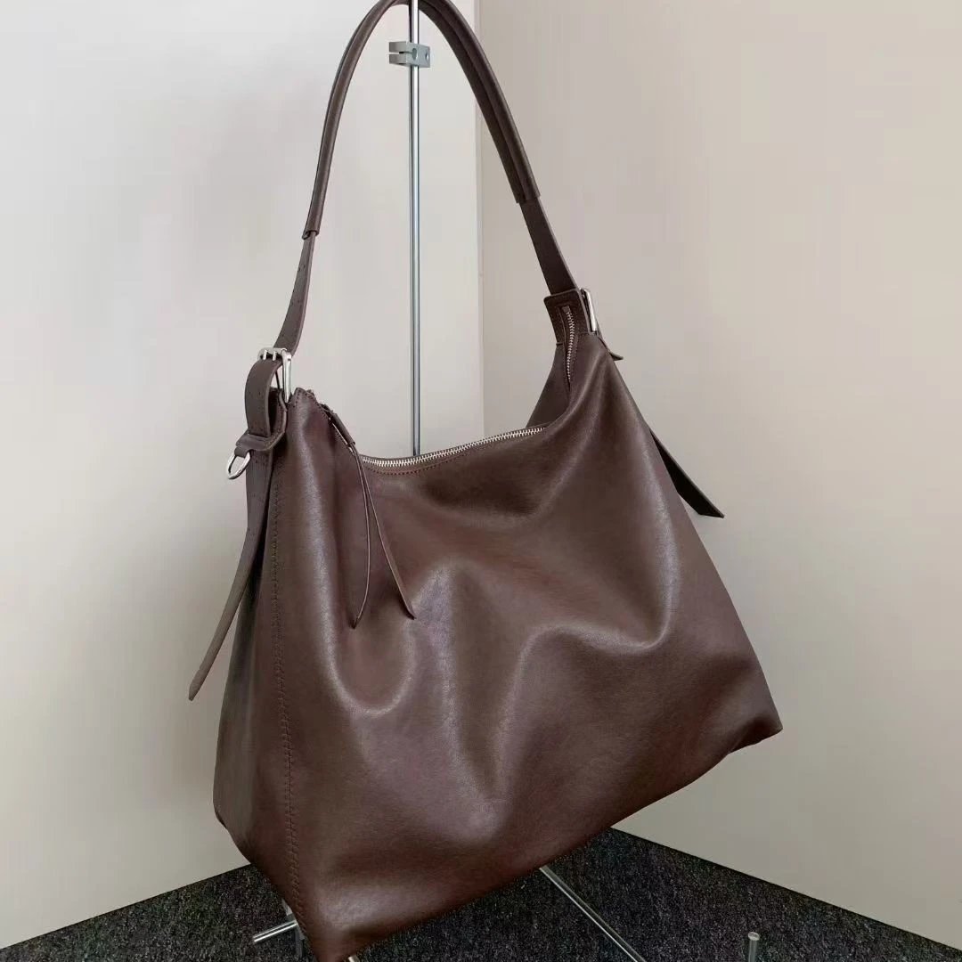 Leather Hobo Brown Casual Shoulder Bag