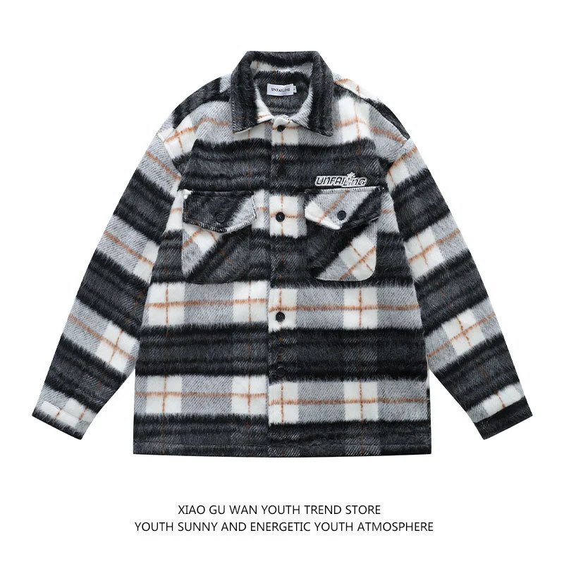 Unfolding Plaid Black White Casual Jacket