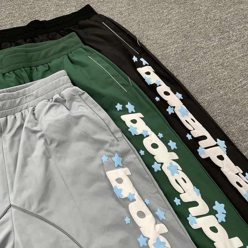 Broken Planet Trousers Drawstring straight-leg graphic image 4