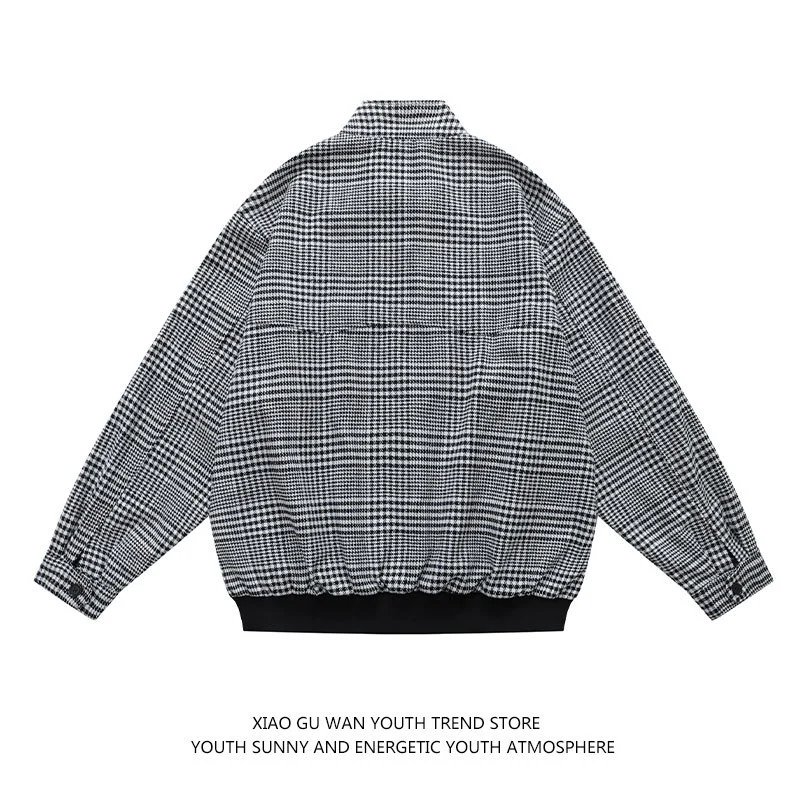 Unbranded Jackets Houndstooth zip-front jacket with flap chest pockets image 2