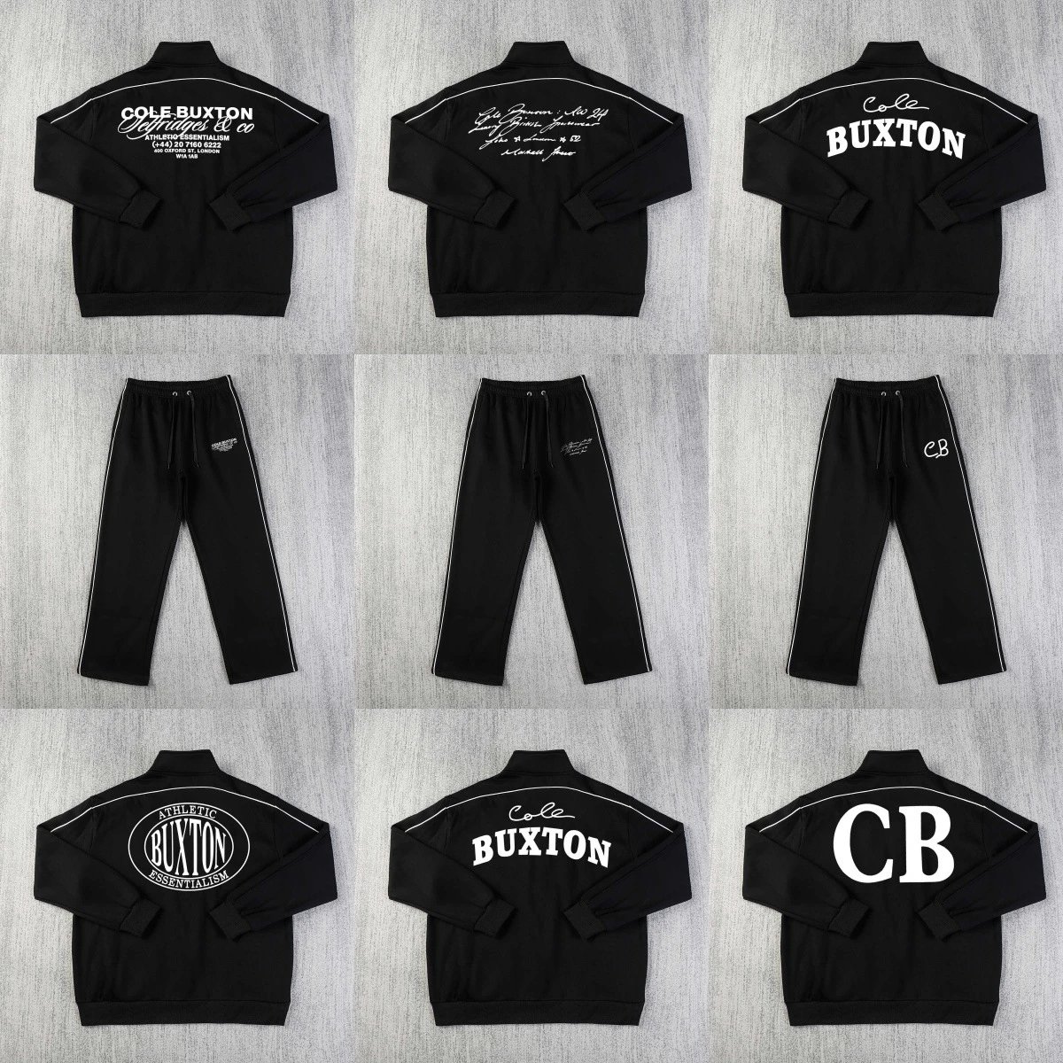 Cole Buxton Track Jacket Black Athletic