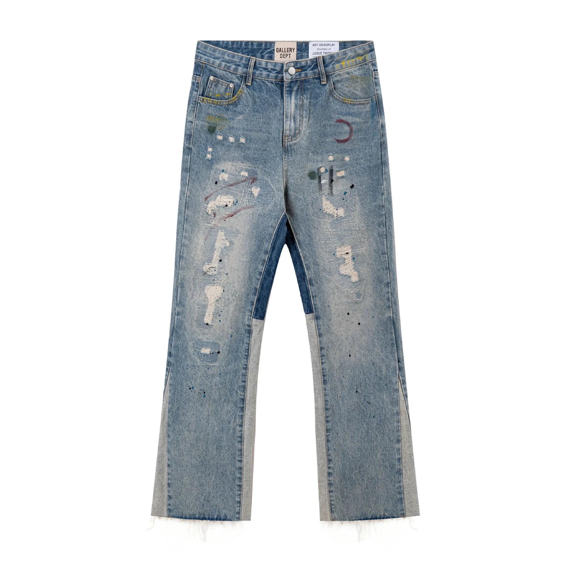 Gallery Dept Art On Display Blue Distressed Jeans