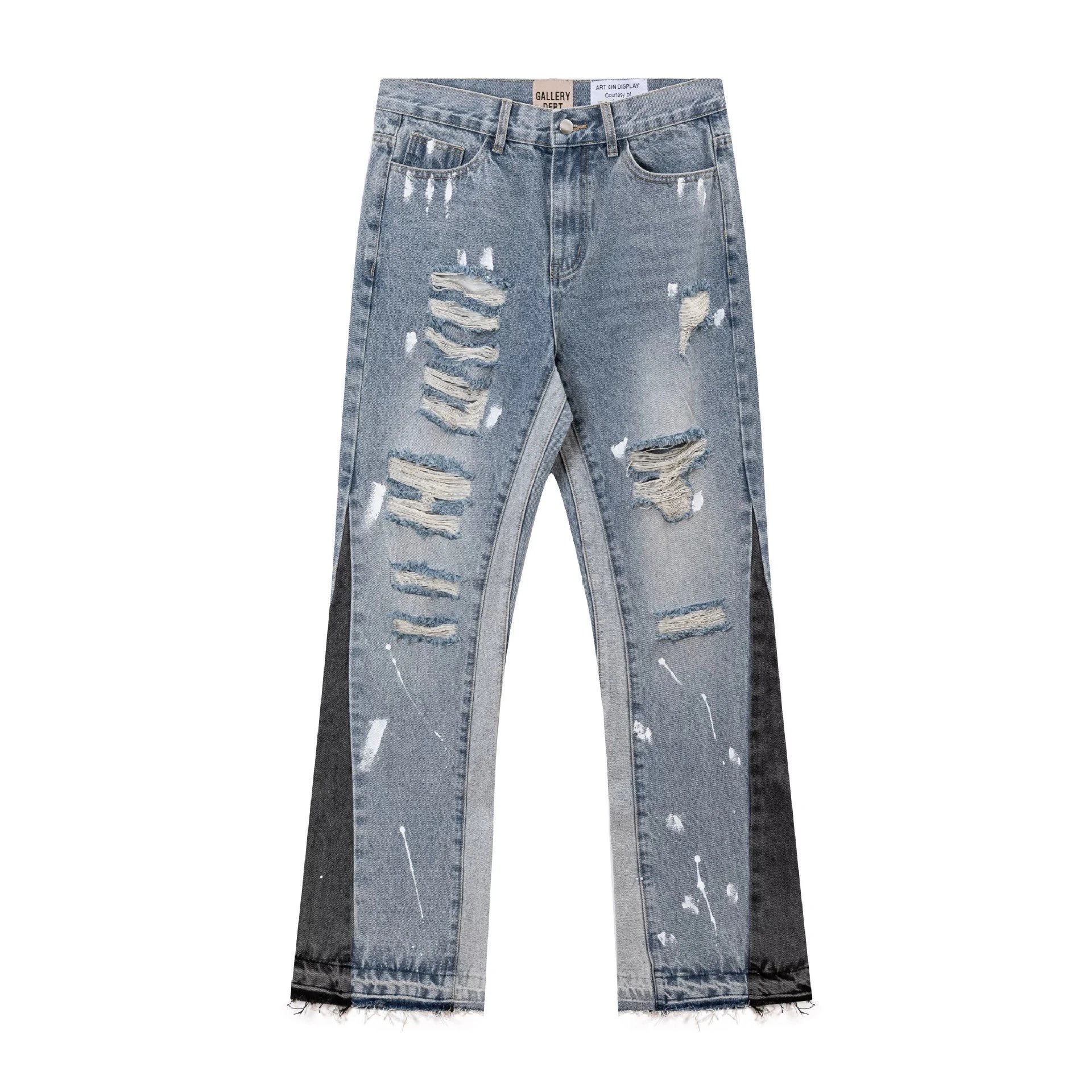 Gallery Dept Distressed Blue Denim Trousers