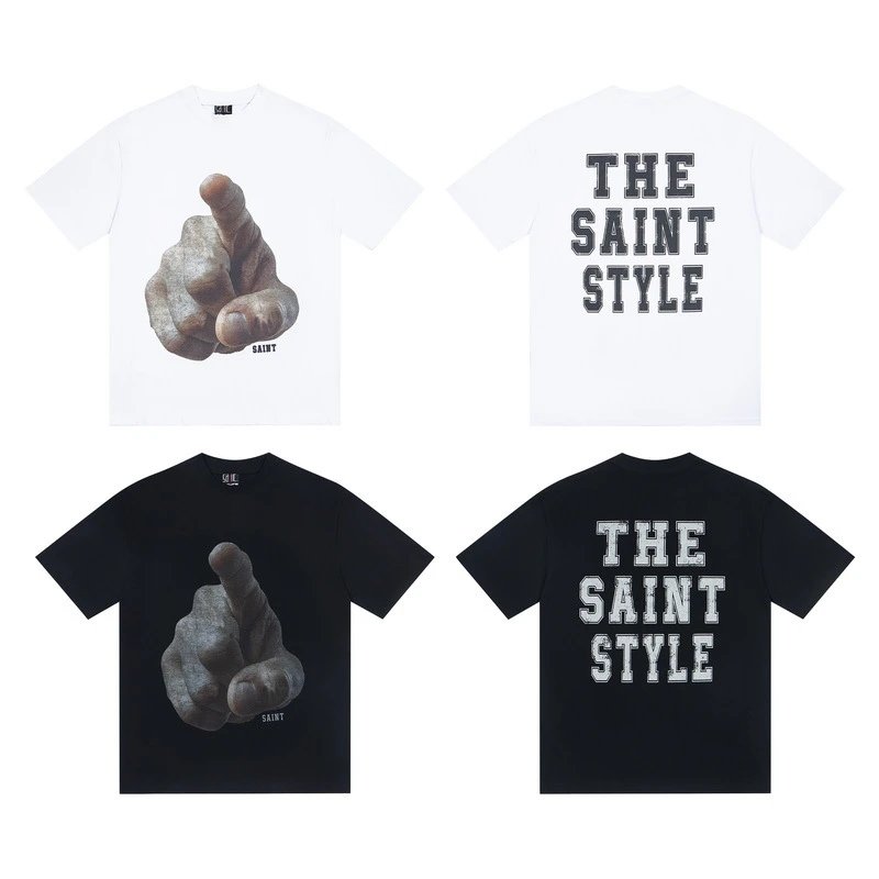 Saint T-Shirt White and Black The Saint Style