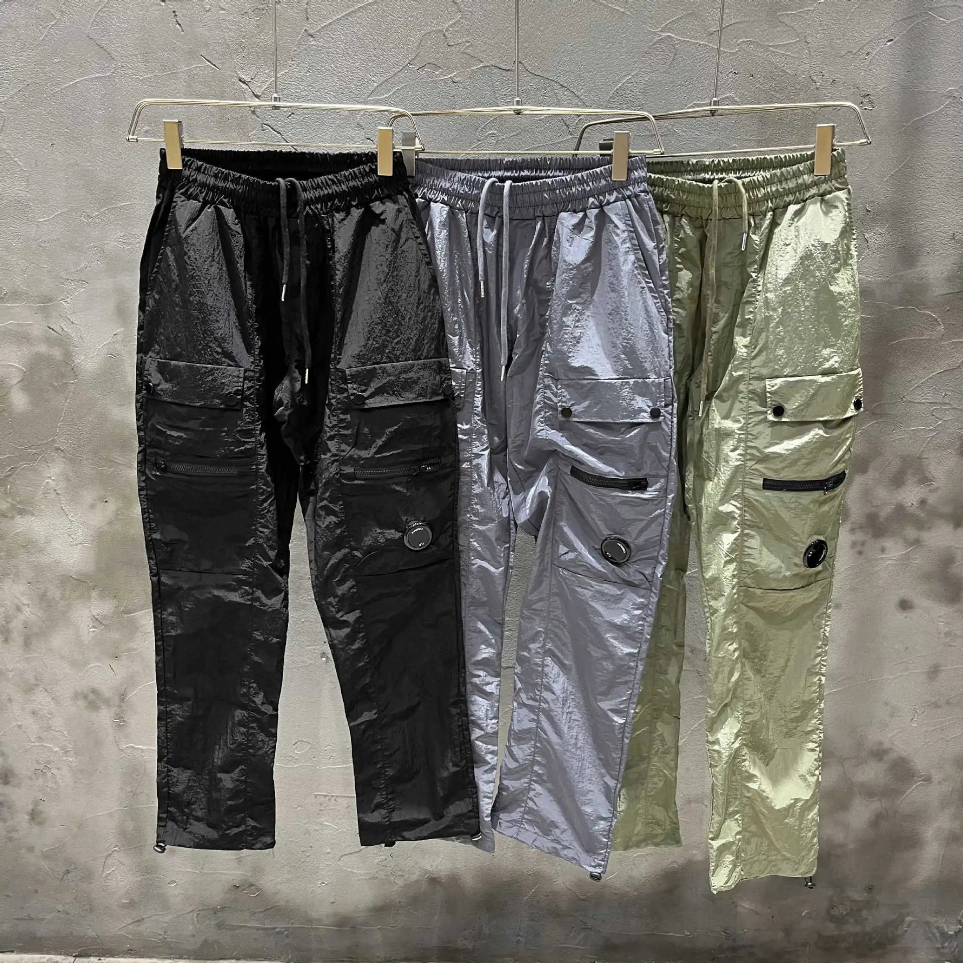 C.P. Company Black Silver Green Cargo Pants