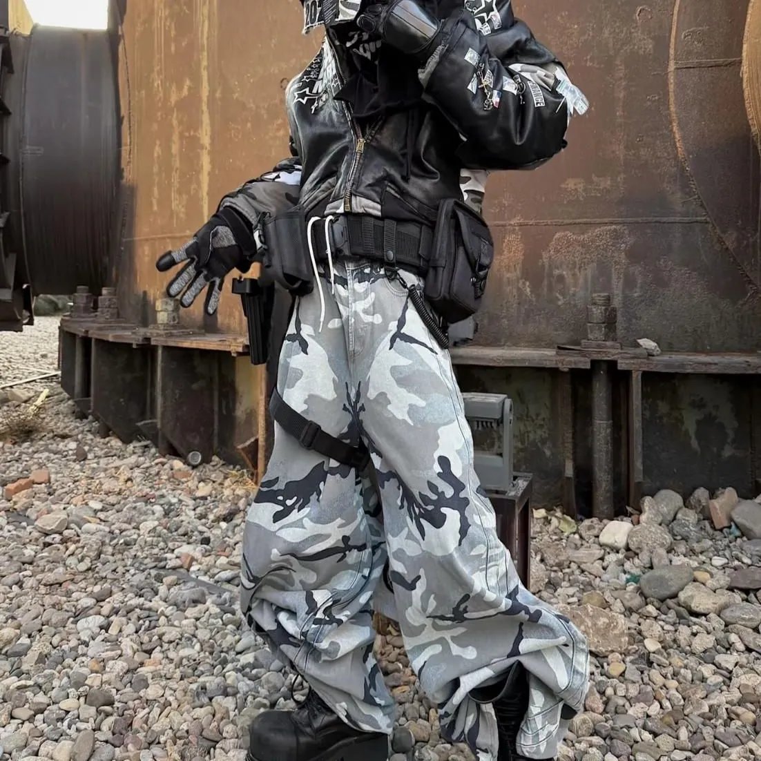 VTM Camouflage Blue Jeans