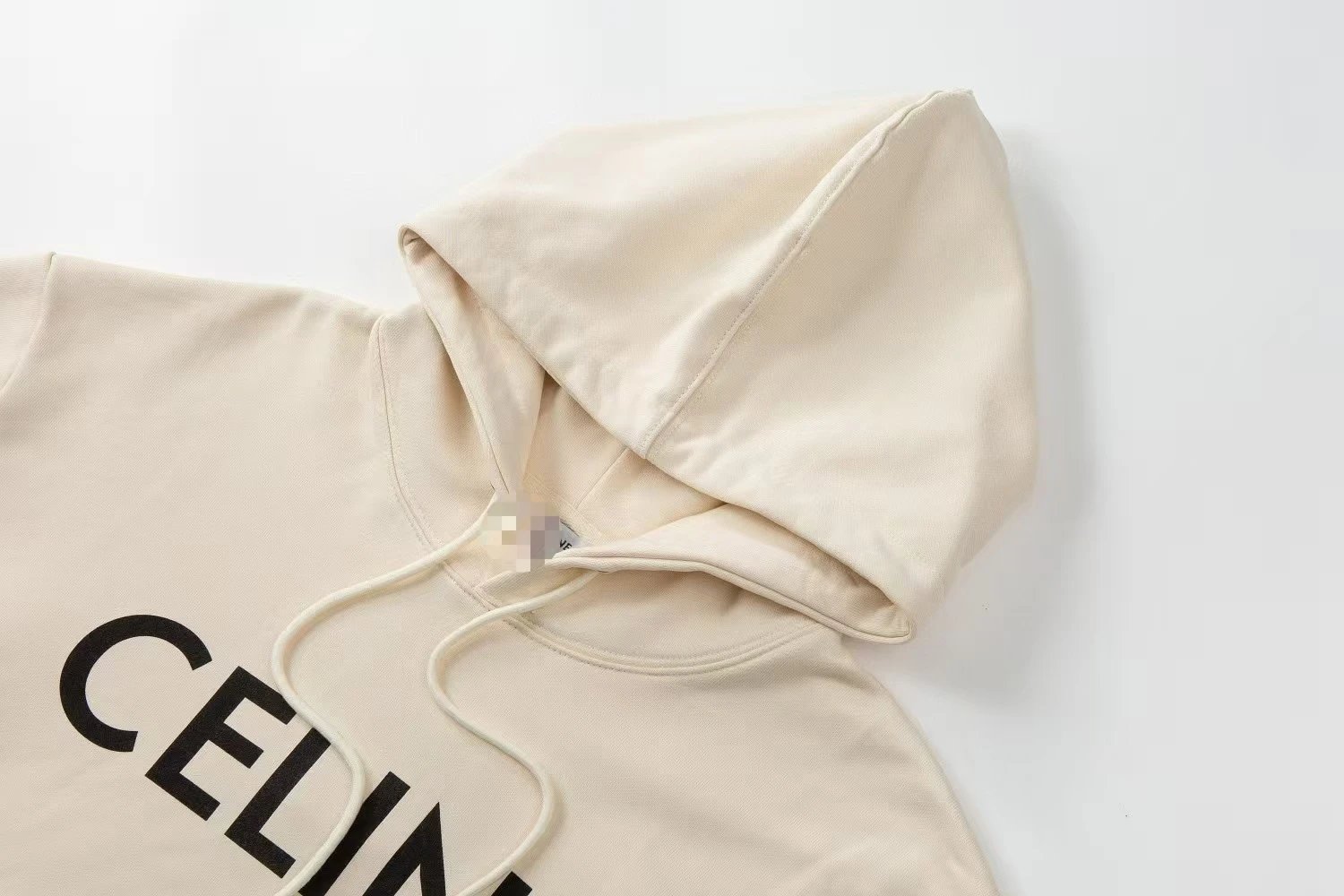 Celine Logo Print Black Hoodie - 12