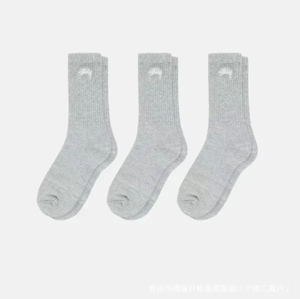 Stussy Classic Logo Crew Socks Black - 6