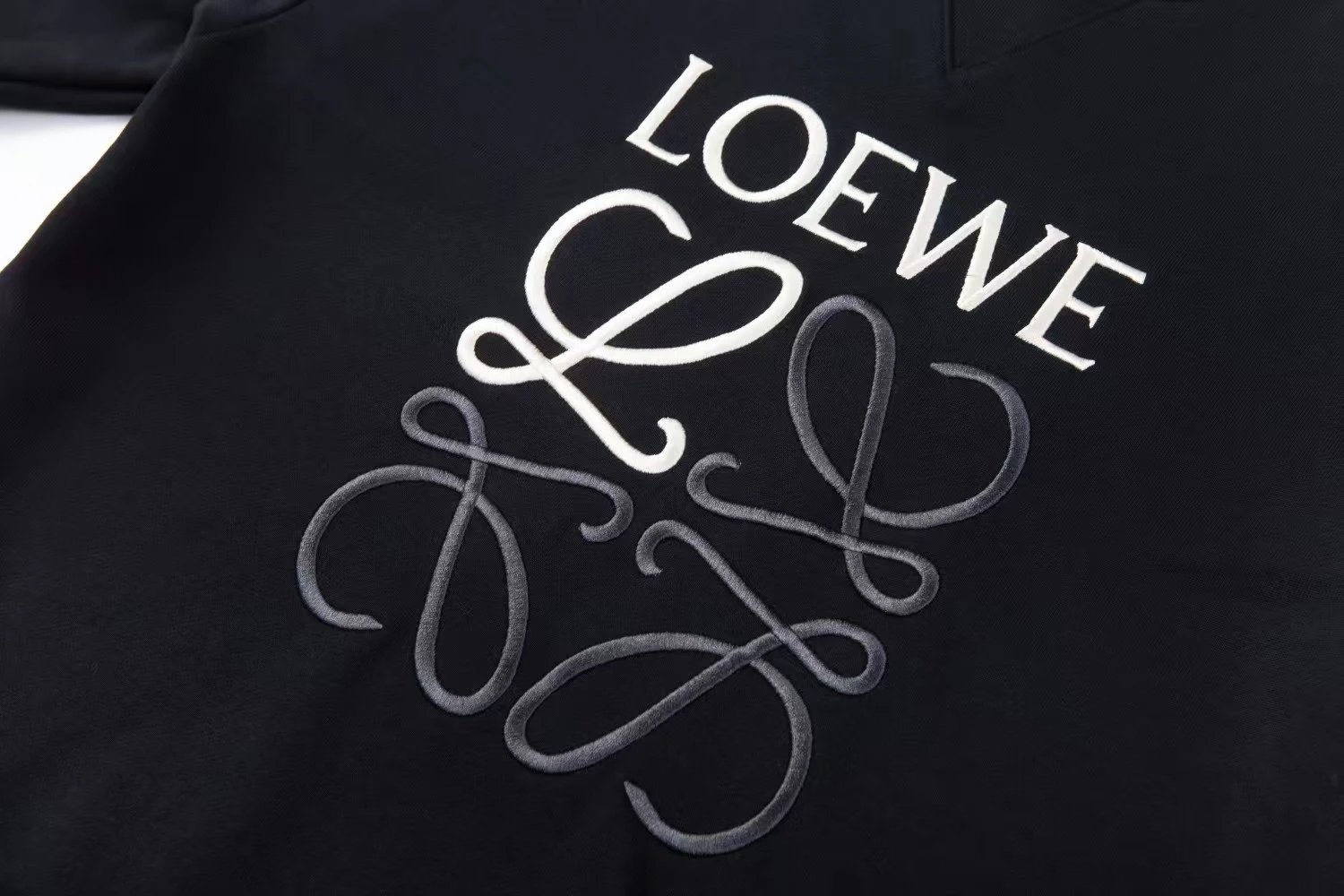 Loewe Anagram Logo Hoodie Black - 9