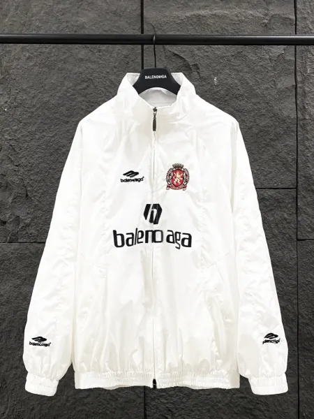 Balenciaga x FC Barcelona Windbreaker White Jacket - 5