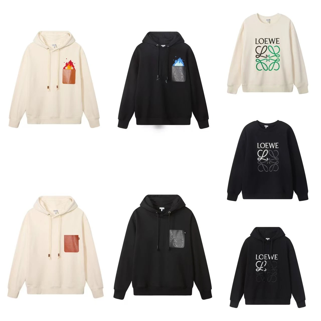 Loewe Anagram Logo Hoodie Black - 5