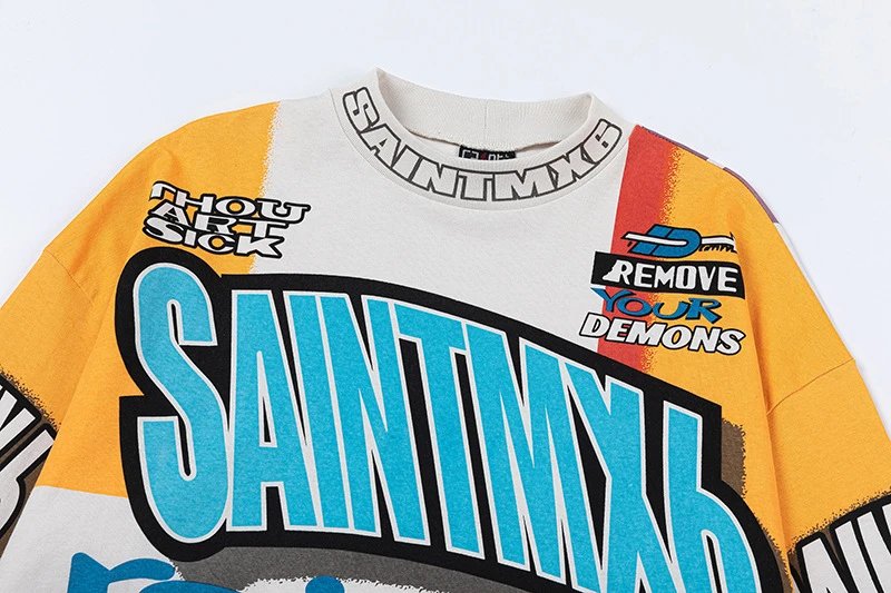 Saint Mx6 x Heart Beat Motocross Jersey Red Black - 14