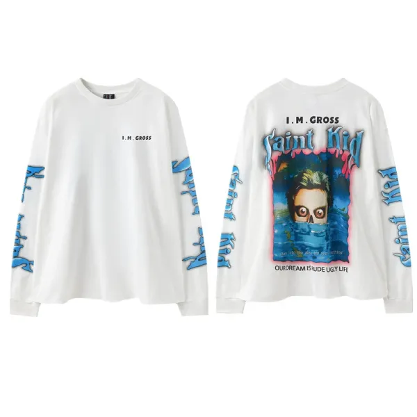 I.M. Gross Saint Kid Graphic Long-Sleeve T-Shirt White - 1