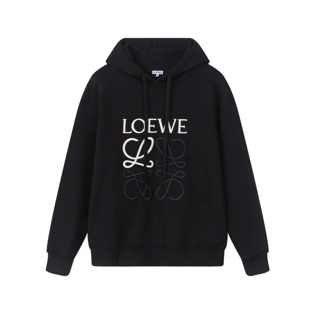 Loewe Anagram Logo Hoodie Black - 14