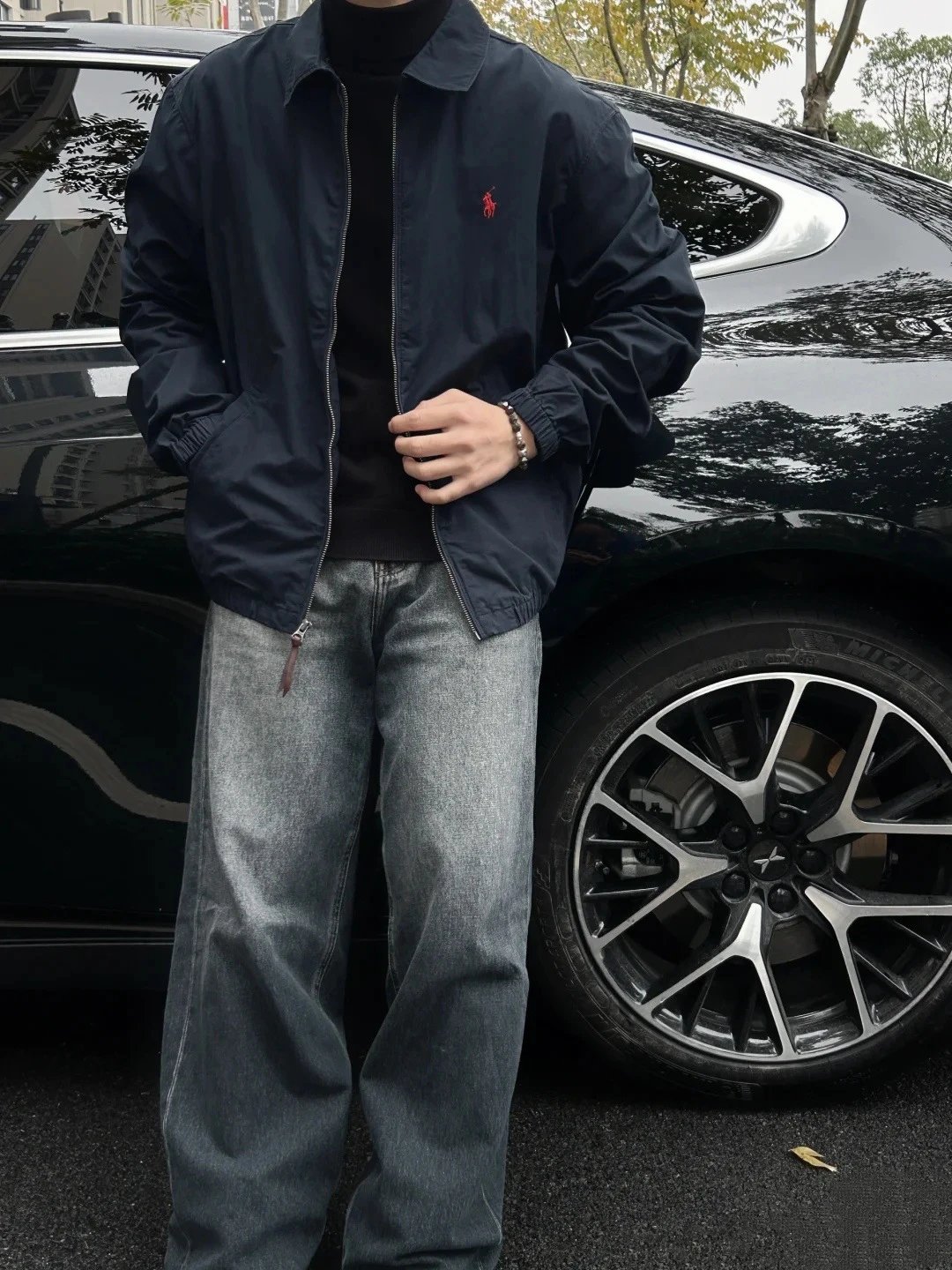 Polo Ralph Lauren Classic Windbreaker Black Jacket - 10