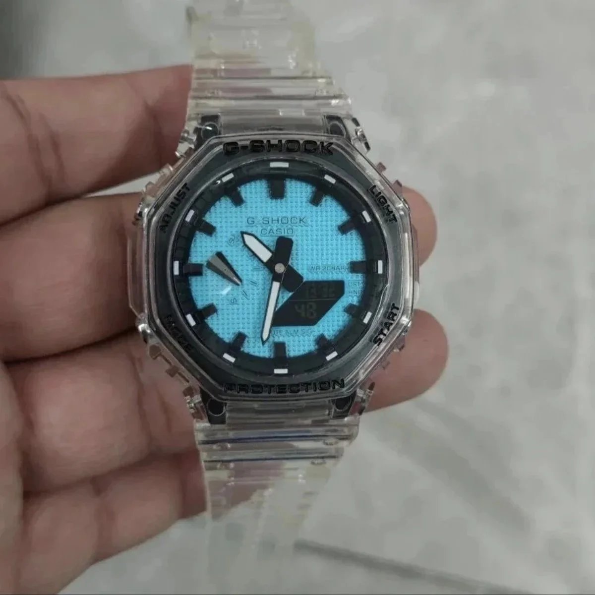 translucent blue