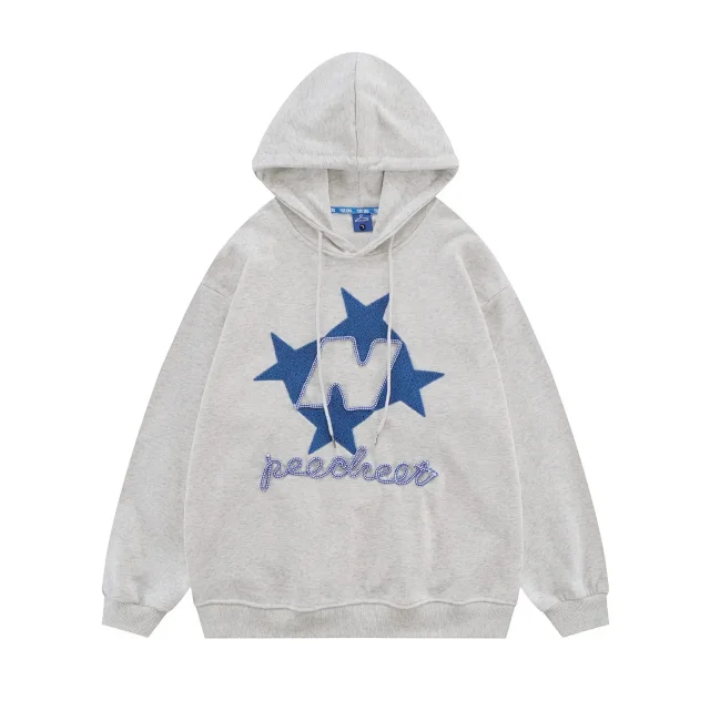 Aelfric Eden Hoodies & Sweatshirts Star Appliqué Pullover Hoodie product detail image 9