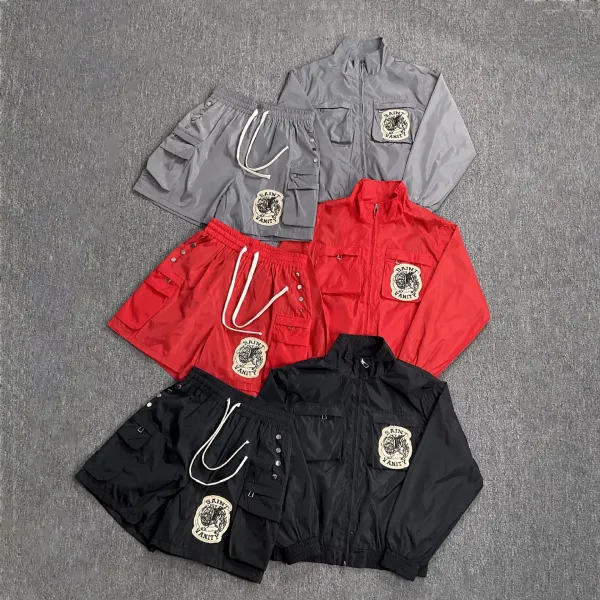 Saint Vanity Windbreaker and Skirt Set Black - 21