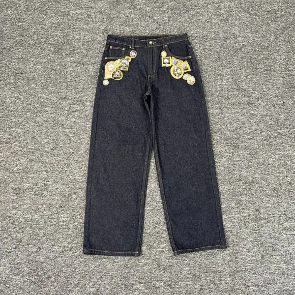 Philipp Plein x Custom Embellished Denim Jeans - 1